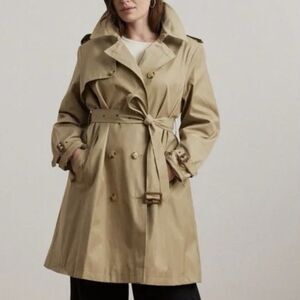 Lauren Ralph Lauren Women’s 3X Double Breasted Belted Trench Coat